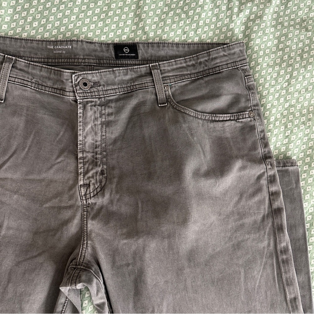 AG Graduate SUD Sueded Tailored Leg in Folkestone Grey - Picture 9 of 12